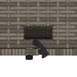 Canapé de jardin 2 places coussins gris résine tressée&acacia – Image 7