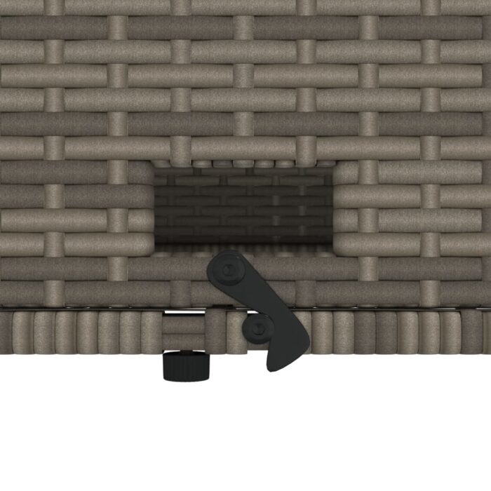 Canapé de jardin 2 places coussins gris résine tressée&acacia – Image 7