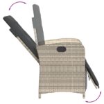 Chaises inclinables de jardin lot de 2 avec repose-pied rotin – Image 6