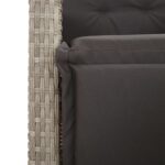 Chaises inclinables de jardin lot de 2 avec repose-pied rotin – Image 8