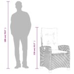 Chaises inclinables de jardin lot de 2 et coussins noir rotin – Image 10