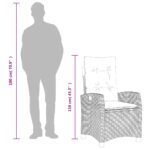 Chaises inclinables jardin lot de 2 et coussins résine tressée – Image 10