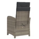 Chaises inclinables de jardin lot de 2 et repose-pied rotin – Image 5
