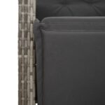Chaises inclinables de jardin lot de 2 et repose-pied rotin – Image 8