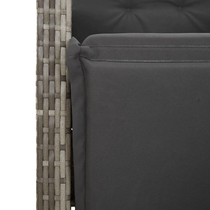 Chaises inclinables de jardin lot de 2 et repose-pied rotin – Image 8