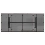 Table de jardin dessus en verre marron 190x80x74 cm – Image 5
