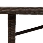 Table de jardin dessus en verre marron 190x80x74 cm – Image 7