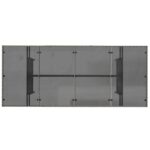 Table de jardin dessus en verre gris 190x80x74cm résine tressée – Image 5