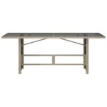 Table de jardin dessus en verre gris clair 190x80x74 cm – Image 4