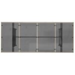 Table de jardin dessus en verre gris clair 190x80x74 cm – Image 5