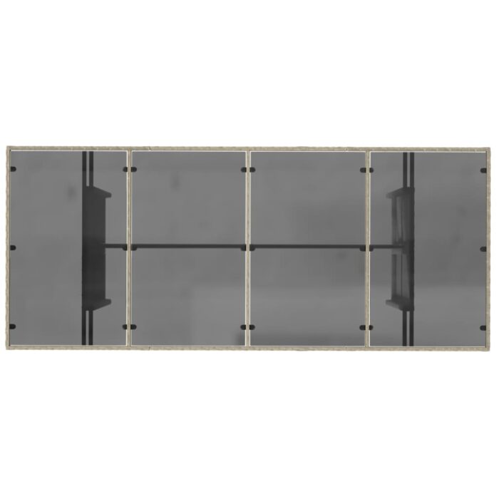 Table de jardin dessus en verre gris clair 190x80x74 cm – Image 5