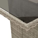 Table de jardin dessus en verre gris clair 190x80x74 cm – Image 6