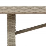 Table de jardin dessus en verre gris clair 190x80x74 cm – Image 7