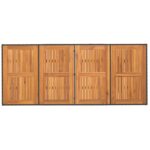 Table de jardin avec dessus en bois d'acacia noir 190x80x74 cm – Image 5