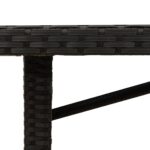 Table de jardin avec dessus en bois d'acacia noir 190x80x74 cm – Image 7