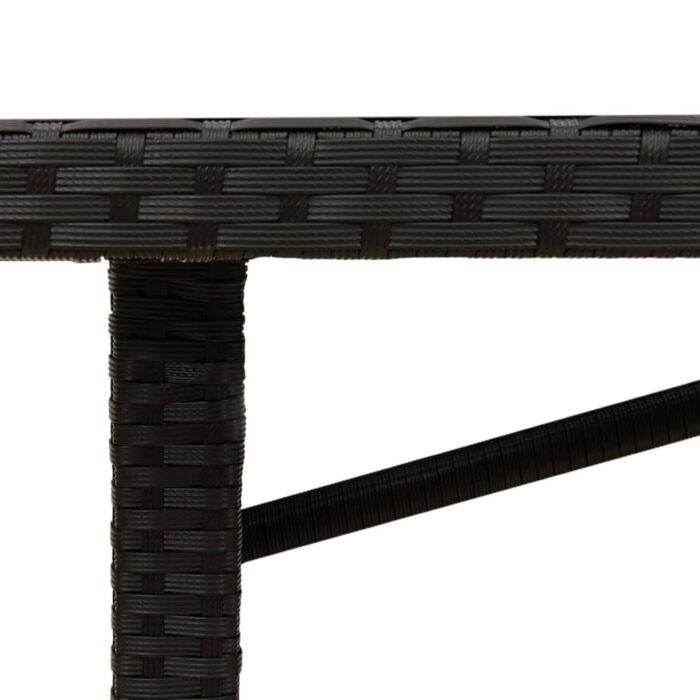 Table de jardin avec dessus en bois d'acacia noir 190x80x74 cm – Image 7