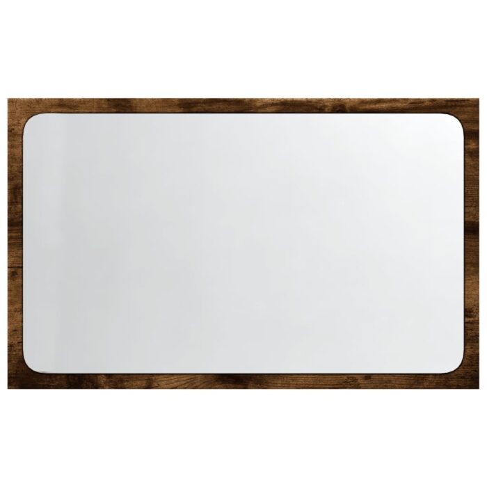 Miroir de salle de bain à LED chêne sonoma bois d'ingénierie – Image 4