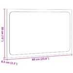 Miroir de salle de bain à LED sonoma gris bois d'ingénierie – Image 12