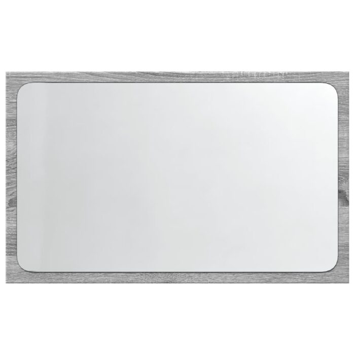 Miroir de salle de bain à LED sonoma gris bois d'ingénierie – Image 4