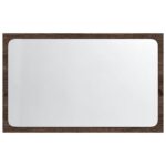 Miroir de salle de bain à LED chêne marron bois d'ingénierie – Image 4