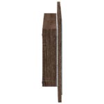 Miroir de salle de bain à LED chêne marron bois d'ingénierie – Image 5