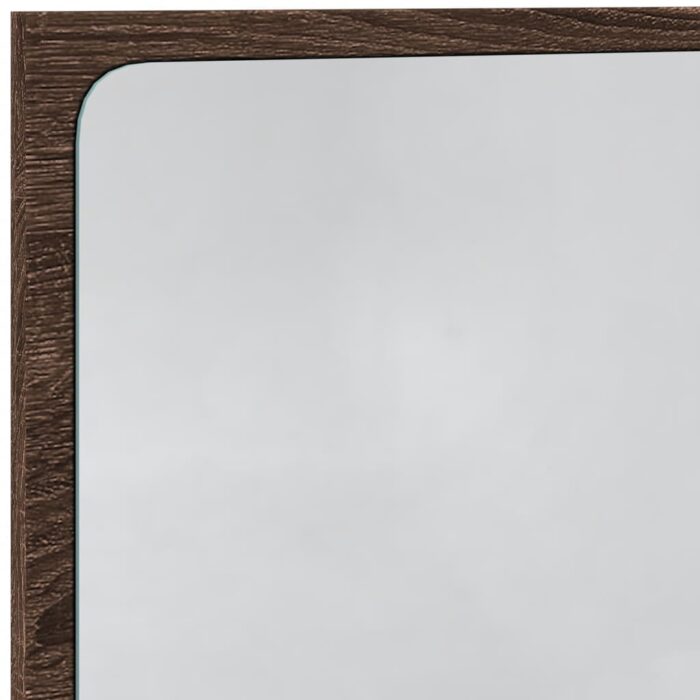Miroir de salle de bain à LED chêne marron bois d'ingénierie – Image 7