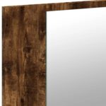 Armoire à miroir à LED de bain chêne fumé 80x12x45 cm acrylique – Image 8