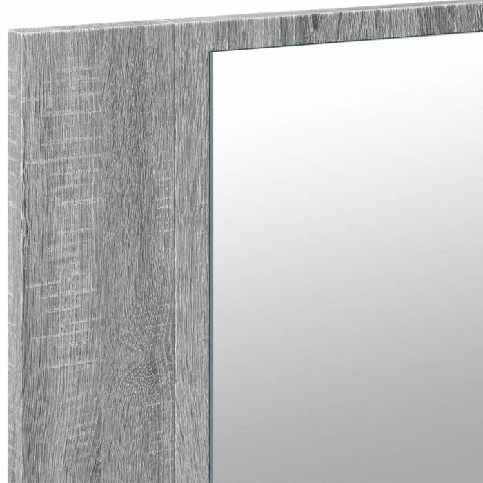 Armoire de salle de bain à miroir LED sonoma gris 80x12x45 cm – Image 8