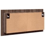 Armoire à miroir à LED de bain chêne marron 90x12x45 cm – Image 7