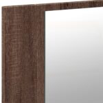 Armoire à miroir à LED de bain chêne marron 90x12x45 cm – Image 8