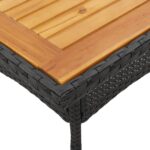 Table de jardin et dessus en bois d'acacia noir résine tressée – Image 6