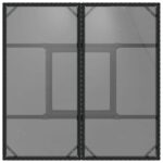 Table de jardin dessus en verre noir 80x80x75 cm résine tressée – Image 5
