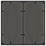 Table de jardin dessus en verre Noir 90x90x75 cm Résine tressée – Image 5