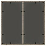 Table de jardin dessus en verre Gris 90x90x75 cm Résine tressée – Image 5