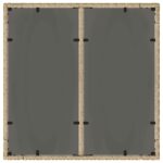 Table de jardin dessus en verre beige 90x90x75cm résine tressée – Image 5