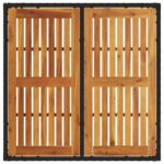 Table de jardin et dessus en bois d'acacia noir résine tressée – Image 5