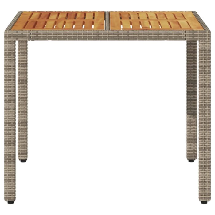VXL8721012264564_g_en_hd_2.jpg Table de jardin et dessus en bois d'acacia gris résine tressée – Image 2