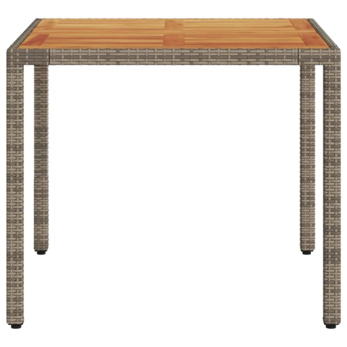 VXL8721012264564_g_en_hd_3.jpg Table de jardin et dessus en bois d'acacia gris résine tressée – Image 3