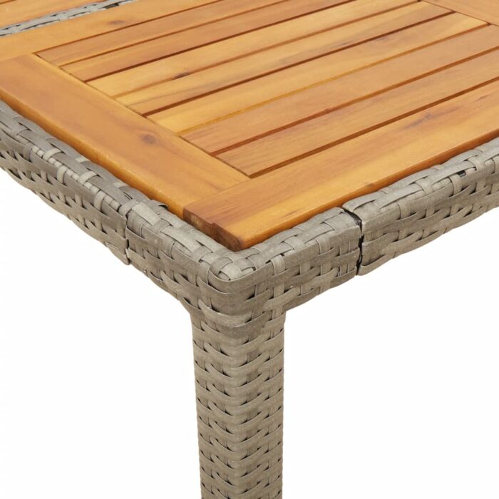 VXL8721012264564_g_en_hd_6.jpg Table de jardin et dessus en bois d'acacia gris résine tressée – Image 6