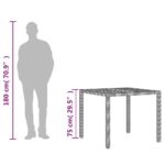 Table de jardin et dessus en bois d'acacia gris résine tressée – Image 8