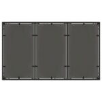 Table de jardin dessus en verre Noir 150x90x75cm Résine tressée – Image 5