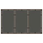 Table de jardin avec dessus en verre marron résine tressée – Image 5