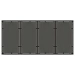 Table de jardin dessus en verre Noir 190x90x75cm Résine tressée – Image 5