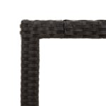 Table de jardin dessus en verre Noir 190x90x75cm Résine tressée – Image 7