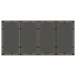 Table de jardin avec dessus en verre marron résine tressée – Image 5