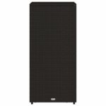 Armoire de rangement de jardin noir 50x55x115 cm résine tressée – Image 6