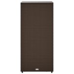 Armoire de rangement jardin marron 50x55x115 cm résine tressée – Image 6