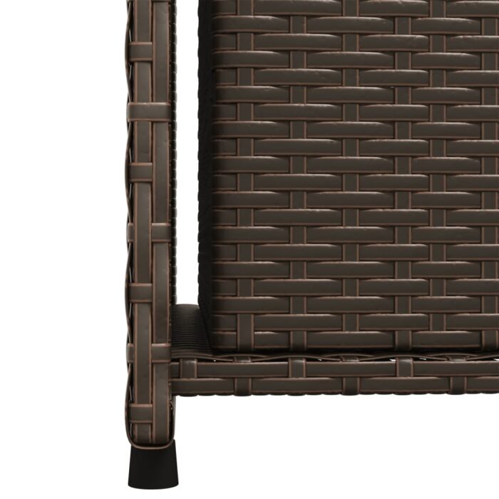 Armoire de rangement jardin marron 50x55x115 cm résine tressée – Image 8