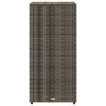 Armoire de rangement de jardin gris 50x55x115 cm résine tressée – Image 6