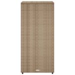 Armoire de rangement de jardin beige 50x55x115cm résine tressée – Image 6